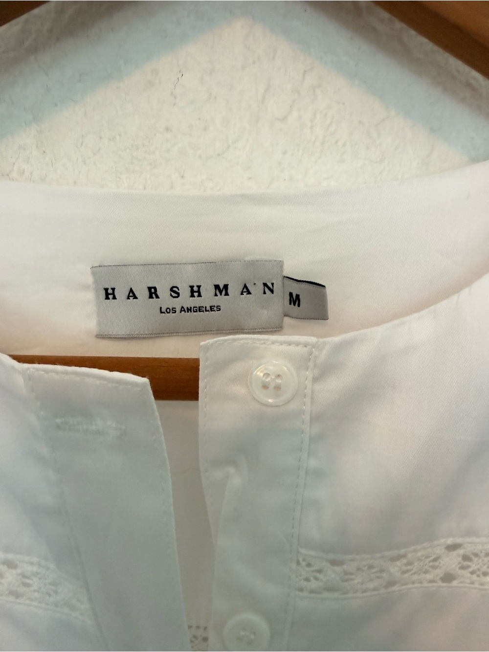 Perfect like new Harshman Boxy tunic Popover white 100% cotton Shirt medium - Picture 10 of 12